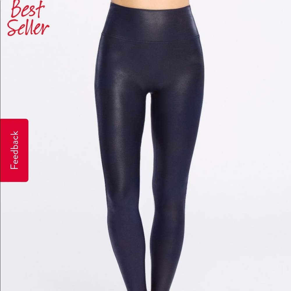 SPANX FAUX LEATHER LEGGINGS